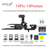 Solution d'intégration Wylie US Version E-sim vers carte 2-SiM pour iPhone 14, 15, 16, 17 Series, compatible Ultra