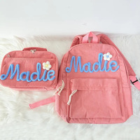 Cadeaux en dropshipping : Sac à dos scolaire personnalisé tissé à la main pour enfants, cadeau d'anniversaire, grand sac à dos personnalisé avec nom