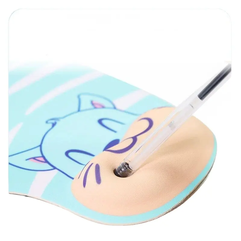 Custom silicone 3D cute cartoon Anti-slip office sublimation gaming mousepad with Wrist Rest Support