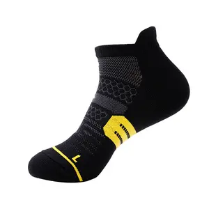 Chaussettes de compression pour hommes Chaussettes de course à pied en nylon Chaussettes de compression à séchage rapide Chaussettes anti-fatigue à talon haut