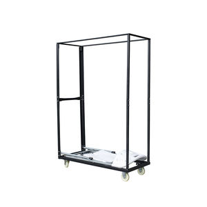 प्लास्टिक तह कुर्सी के लिए और ब्रेक पहियों के साथ ट्रॉली - Product Image 1