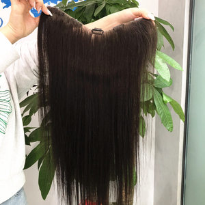 新款热销手工U型蕾丝发饰女式发片，毛发纹理自然，欧洲处女发，V型夹式接发 - Product Image 3