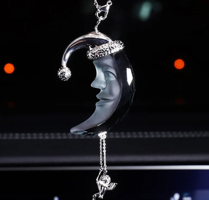 Ornement de lune en cristal, breloque de voiture, créateur d'arc-en-ciel, décorations de jardin, cadeau de Noël, cadeau pour la fête des mères - Product Image 2