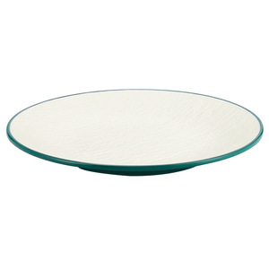Plato Redondo de Melamina con Borde Verde para Servir Ensaladas en Restaurantes, 8.5 Pulgadas, Uso Comercial - Product Image 5