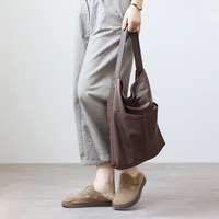 Bolso Tote de Piel de Oveja, Estilo Japonés, de Invierno, con Cierre Magnético, Ecológico, de Piel Suave para Mujer