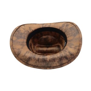 Sombrero Fedora Clásico con Diseño a Rayas y Borde Enrollado, Estilo Vaquero Vintage, Unisex, para Otoño e Invierno, Sombrero Vaquero Occidental para Exteriores - Product Image 6