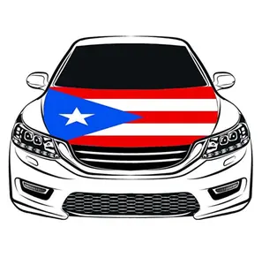 custom World Flag Engine Hood Puerto Rico Flag Car Cover Car Decoration Activity Car Cover Digital Printing Promotion