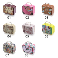 1 pièce : Adorable boîte à bijoux, sac à main de poupée, mini-valise en métal tendance, coffre miniature pour poupées, décoration de maison de poupée