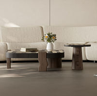 Table basse carrée moderne en bois convertible de designer italien haut de gamme, réglable, pour salon, table centrale, table à thé, pour la maison