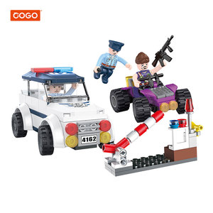 COGO-bloques de construcción de plástico para niños, juguete educativo de ladrillos para armar coche de la policía - Product Image 1
