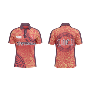 Kaus Polo desain kualitas tinggi kaus Polo sublimasi kaus Polo poliester Logo kustom pria - Product Image 1