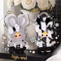 Pendentif de sac à dos mignon en peluche PVC, série Baby Three Absolute Black White Gray, 100% original et authentique, vente chaude
