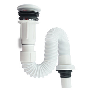 Siphon de vidange en céramique Shamos avec tuyau flexible pour accessoires de lavabo - Product Image 2