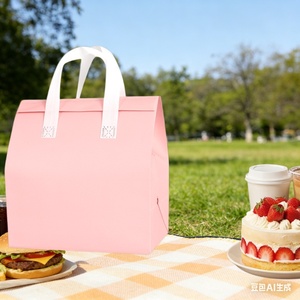 Sac isotherme personnalisé en non-tissé pour le bureau, les voyages, le pique-nique, la livraison de repas, sac à lunch thermique, sac isotherme pour aliments - Product Image 1