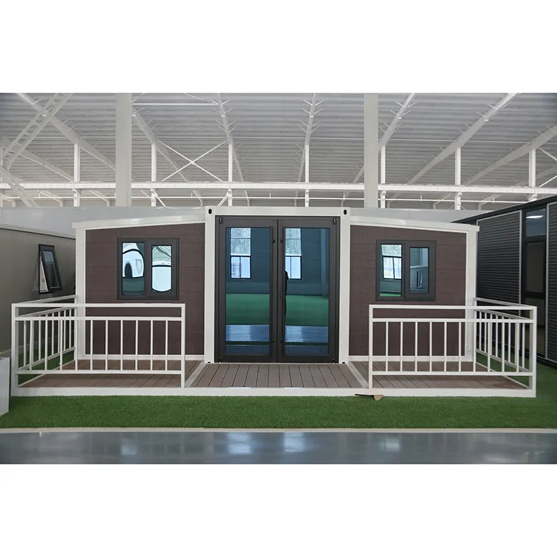 Genişletilebilir ev prefabrik 20-40 ayak konteyner ile 3 yatak odası ev planları 40Ft genişletilebilir konteyner modülü ev