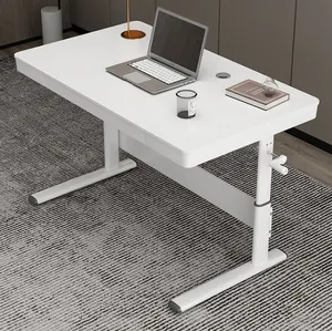 Fournisseurs table motorisée en bois bureau assis électrique blanc noir table de réglage de la hauteur table de travail de jeu pour ordinateur portable réglable