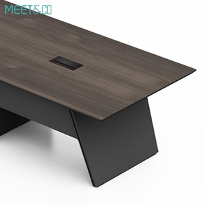 Modern Multifunction E1 MDF <b>Large</b> Conference Table for Office School Hospital Workshop Wood Furniture by Supplier - Product Image 4