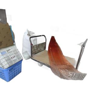 Transparent Gradient Acrylic Dyed Boat Shaped Large Decorative Art Imported Organic <b>Glass</b> - Product Image 1