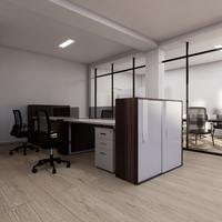Oficina Contenedor de Ensamblaje Rápido Personalizada, Espacio de Trabajo Prefabricado Modular para Obras de Construcción, Ignífugo de Clase A
