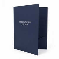 Dossier de présentation A4 personnalisé gaufré avec pochette à découpe ondulée et fente pour carte, dossier de classement en papier mat laminé anti-rayures