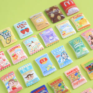 Dessin animé mignon fille épingle à cheveux corde indésirable coque de téléphone accessoires résine breloques <span class=keywords><strong>coeur</strong></span> bonbons Snack sac réfrigérateur autocollant tasse - Product Image 4