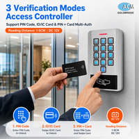 Pembaca ID IC Dual Frekuensi 125KHz 13.56MHz Tahan Cuaca Berbahan Logam, Pengontrol Akses 6000 Pengguna, Harga Pabrik Langsung, Custom ODM OEM