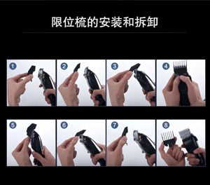 WAH L Tondeuse à cheveux électrique professionnelle en acier inoxydable, sans fil et rechargeable, pour hôtels, salons de coiffure et gravure sur poudre - Product Image 4