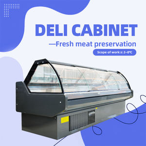 Refrigerador enfriador Refrigerador de carne Escaparate de carne Refrigerador de exhibición de carne de puerta abierta para <span class=keywords><strong>delicatessen</strong></span> y mariscos - Product Image 2