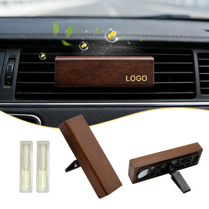 <span class=keywords><strong>D</strong></span>ésodorisant de voiture en bois, éliminateur <span class=keywords><strong>d</strong></span>'odeurs pour voiture, pack varié - CLIP INCLUS (Ambre-Bois de santal-Pin-Pêche miel) - Product Image 3