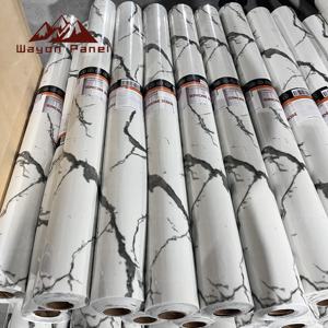 Papier peint <span class=keywords><strong>en</strong></span> mousse 3D Wayon Luxury Carrara White, autocollant mural effet marbre pour la décoration du salon - Product Image 6