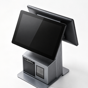 Rugged 15.6" Dual Touch Screen POS Terminal 80mm Auto Cutter Windows Android for High Load Supermarket Retail Business Grade - Product Image 2
