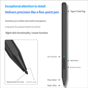 F97 Fast Charging Stylus Pen MPP 1.51 For Surface Pro 9 8 <b>7</b> HP Spectre Pavilion x360 ASUS ZenBook Dell Active Stylus Pen - Product Image 3