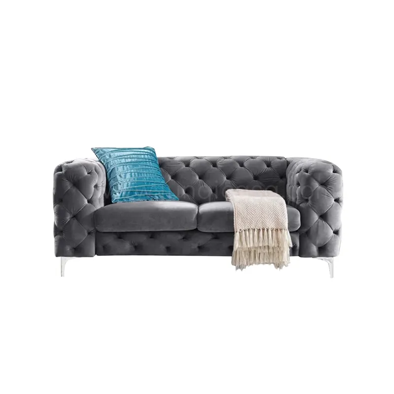 Luxus Stoff Sofa Samt 3 Sitzer Sofa Moderne Wohnzimmer Möbel Sofa Set