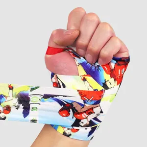 GINGPAI <span class=keywords><strong>profesional</strong></span> elástico 1,5/3/5M poliéster <span class=keywords><strong>boxeo</strong></span> <span class=keywords><strong>vendaje</strong></span> envuelve correa de mano soporte de encuadernación para adultos hombres mujeres Muay Thai - Product Image 1