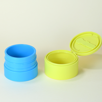 Pots en plastique PP recyclables et écologiques de 100 g avec cuillère pour cosmétiques et soins de la peau