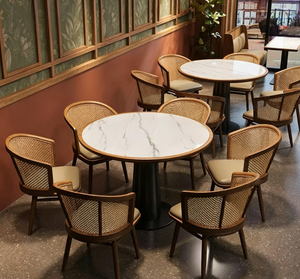 Sofá comercial para restaurante de té, combinación de mesa y silla de PU para restaurante, cafetería, catering, olla caliente, estilo del Sudeste Asiático - Product Image 4
