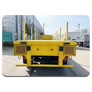 Buồm tùy chỉnh 50ton triaxle 20ft 40ft nhôm vận chuyển container sàn phẳng bán Trailer phẳng xe tải rơ moóc - Product Image 1