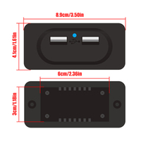 Adaptateur de prise allume-cigare double port USB 3.1A avec panneau d'alimentation LED pour bus