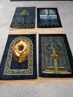 Tapis marocain islamique super doux Tapis de prière épais imprimé portable musulman Rembourrage Raschel durable et bon marché