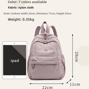 Mochila Impermeable de Nailon Ligero Estilo Coreano Marthas Heritage, de Gran Capacidad, para Universidad, Trabajo, Viajes, con Cierre - Product Image 2