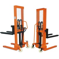Gerbeur manuel à jambes larges, vérin à jambes larges, hauteur de levage de 1,6/2/3 mètres, double cadre, palette robuste, 1 tonne/2/3 tonnes, longueur de la fourche