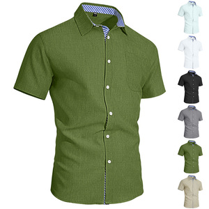 Camisetas de <span class=keywords><strong>Manga</strong></span> <span class=keywords><strong>Corta</strong></span> con Bolsillos y Botones para <span class=keywords><strong>Hombre</strong></span>, Estilo Casual Americano, Nueva Colección Verano 2026 - Product Image 3