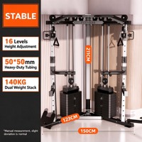 Appareil de musculation multifonctionnel pour la maison avec système de câbles croisés et pile de poids pour un entraînement complet du corps