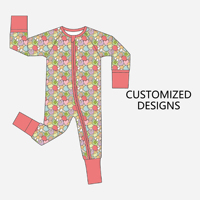 Ensemble cadeau personnalisé Linkeme comprenant des vêtements en fibre de bambou respirante à motifs floraux variés, pyjama zippé, bavoir, bandeau, chapeau et couverture