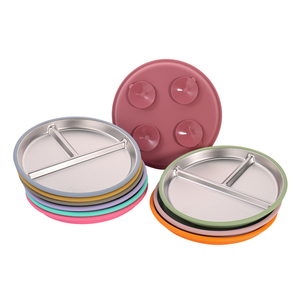 Phim Hoạt Hình Silicone Thép Không Gỉ Bé Hút Món Ăn Trẻ Em Ăn Ăn Ăn Ly Bát Và Thực Phẩm Tấm <span class=keywords><strong>Set</strong></span> Kit Bộ Đồ Ăn Cho Bé - Product Image 3