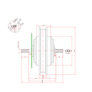 Motor de buje para patinete eléctrico de 12 pulgadas, 48V 1000W, motor CC sin escobillas de alta potencia y alto par para bicicleta eléctrica Feido - Product Image 6