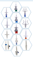 Adaptor Vial Steril untuk Kegunaan Hewan, Perlengkapan Hewan Peliharaan, Alat Transfer Jarum Suntik, Mini Luer Lock, Adaptor Tanpa Jarum, Dapat Dibersihkan