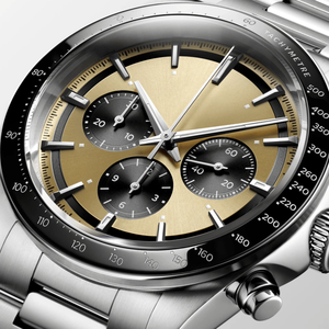 Men's <b>Chronograph</b> <b>Automatic</b> Watch Stainless Steel Bracelet Tachymeter Bezel Sapphire Crystal Sport Wristwatch Longinesing - Product Image 5