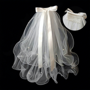 Decorazione per festa da ballo per adulti e bambini stile dolce con fiocco bianco fascia per capelli in tessuto per uso <span class=keywords><strong>sposa</strong></span> - Product Image 6