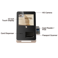 Terminal de Check-in Automatique Intelligent Tout-en-un Personnalisé avec Distributeur de Cartes, Lecteur de Passeports et Kiosque de Paiement pour Hôtels